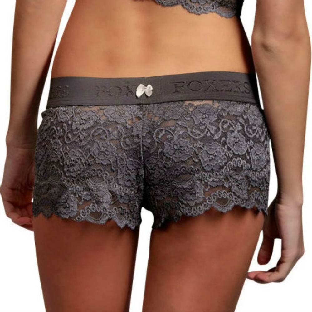 *NWOT - Foxers - Lace Boxer Shorts in Light Blue